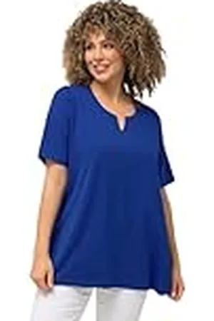 Ulla Popken T-shirt, A-lijn, tuniek, halflange mouwen, dames, , 52-54