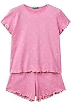 Benetton Pig(T-shirt + short) 33ON0P08A pyjamaset, meerkleurig, 3XL voor meisjes, , 3XL