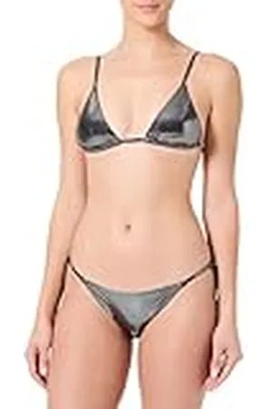 Emporio Armani Vrouw Micro Foil Dot Driehoek Bikini Zwart L, , L
