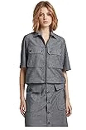 G-Star RAW Dames 2 Pocket Cropped s Shirt, meerkleurig (Salute/Milk D22914-D123-D851), XL, , XL