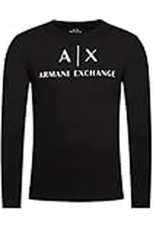 Armani Exchange A|X T-shirt met lange mouwen voor heren, ronde hals, , medium