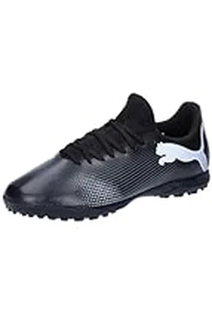 PUMA Future 7 Play TT Jr, uniseks voetbalschoen voor kinderen en jongens, Zwart Wit, 30 EU
