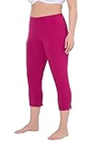 Ulla Popken Dames grote maten grote maten plus size capribroek, 7/8-lengte, elastische tailleband, tot maat 66/68, , 32W / 32L