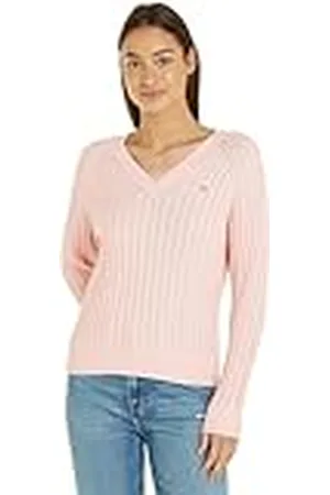 Tommy Hilfiger Dames Co-kabel V-nk Truien Truien, , XXL/plus/tall
