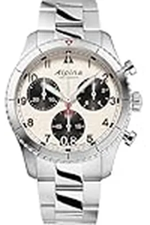 Alpina Analoog herenhorloge kwarts met roestvrijstalen armband mid-39675