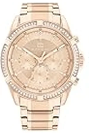 Tommy Hilfiger Horloge voor dames met tweekleurige roestvrijstalen armband, , armband