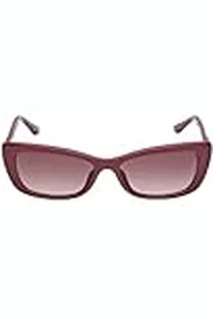 Guess GU00156-H69F55 Rode Plastic Rechthoekige Volledige Rand Vrouwen UV-bescherming Zonnebril, , 55