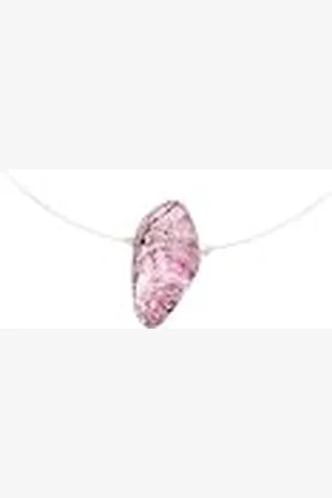 DUR Sterling zilver 42cm roze kristallen ketting 420mm geen edelsteen K2912, 420 mm, sterling zilver, geen edelsteen, 420 mm, Sterling zilver, Geen edelsteen