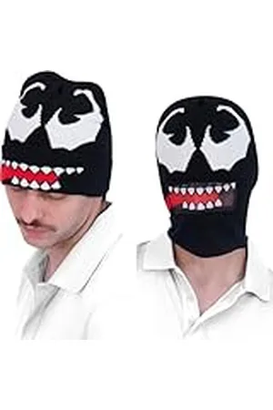 Concept One Marvel Venom Intarsia Roll Down Manchet Beanie Hoed, , One Size, , one size