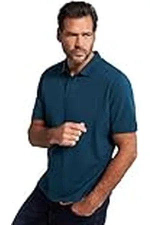JP 1880 Poloshirt voor heren, piqué-overhemd, blauw, 7XL