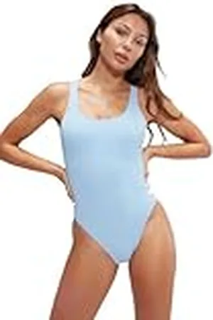 Speedo Badpak met diepe U-rug voor dames, met textuur, badmode, stijlvol design, badmode (pak van 1)