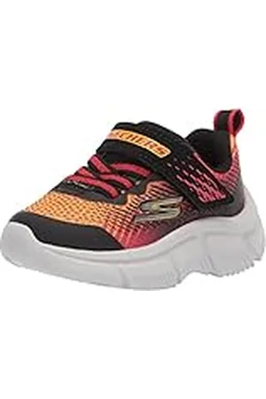 Skechers Go Run 650 Norvo Sneakers voor jongens, Zwart Rood Textiel Zwart Synthetisch Rood O, 5 UK Child