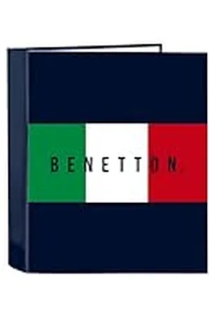 Safta Benetton Flag - ringband met 4 ringen, ideaal voor kinderen van verschillende leeftijden, comfortabel en veelzijdig, kwaliteit en duurzaamheid, 27 x 6 x 33 cm, , M, casual