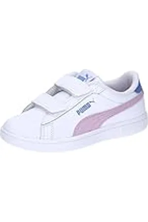 PUMA Smash 3,0 L V PS Sneakers voor kinderen, uniseks, meerkleurig (White Grape Mist Blue Skies), 34 EU