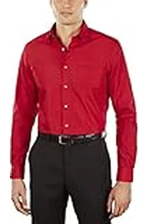 Van Heusen Herenoverhemd getailleerd poplin effen, , 16.5 Neck / 34-35 Sleeve