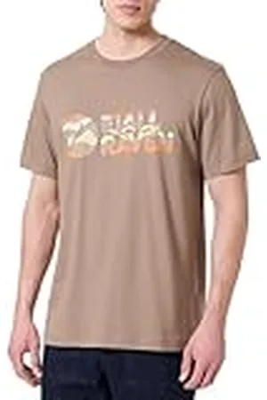 Fjällräven FJALLRAVEN 12600268-244 Multicolor Logo T-Shirt M T-Shirt Heren Suede Brown Maat S, , S
