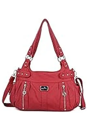 angel kiss Angelkiss grote portemonnees en handtassen voor vrouwen gewassen kunstleer crossbody hobo tas schouder handtas draagtas, , Large