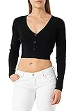 HUGO BOSS Dames Sanderin Knitted_Cardigan, Black1, L, , L