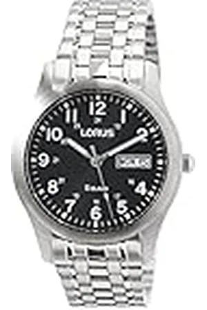 Lorus Herenhorloge met analoog kwartshorloge met metalen armband RXN73DX5, , armband