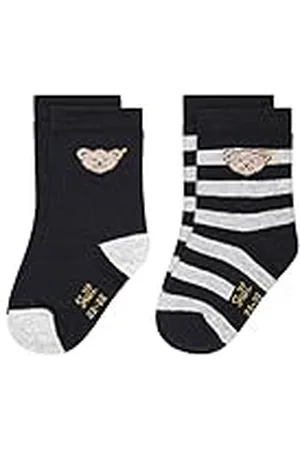 Steiff Unisex Kids Mini Basic Sokken 2-Pack GOTS, Navy, 30