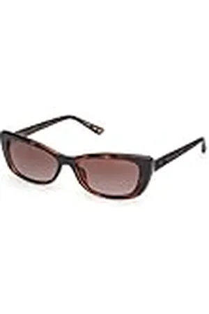 Guess GU00156-H52F55 Bruin Plastic Rechthoekige Volledige Rand Vrouwen UV-bescherming Zonnebril, , 55