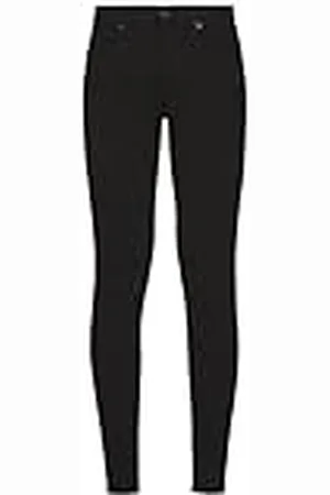 7 for all Mankind Dames Hw Skinny Slim Illusion Luxe Rinsed Black Jeans, , 25W