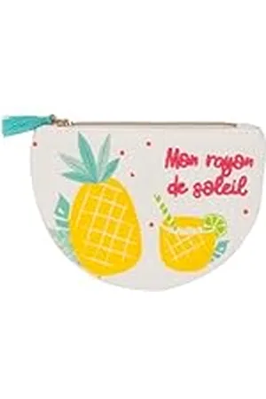 DRAEGER PARIS 1886 Paris Mon Rayon de Soleil Portemonnee, 100% katoen, met ritssluiting en pompon, 12 x 9,5 cm