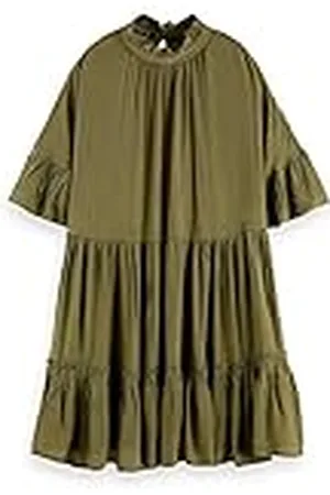 Scotch&Soda Korte damesjurk met ruches, detail, casual jurk, , 46