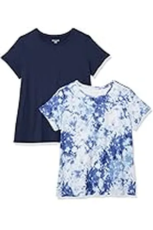 Amazon Dames Tech Stretch T-shirt met korte mouwen en ronde hals (verkrijgbaar in grote maten), 2-Pack, , 5XL Grote maten