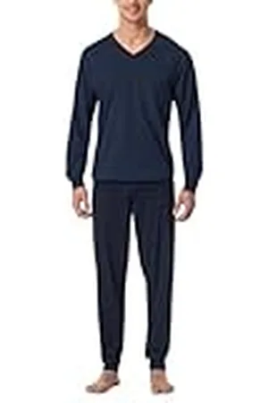 Schiesser Herenpyjama lang met manchetten - Nightwear set, nachtblauw_182194, 25, , 25