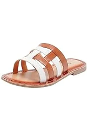 Dreimaster Vintage Leren damessandalen, camel meerkleurig, 37 EU, , 37 EU