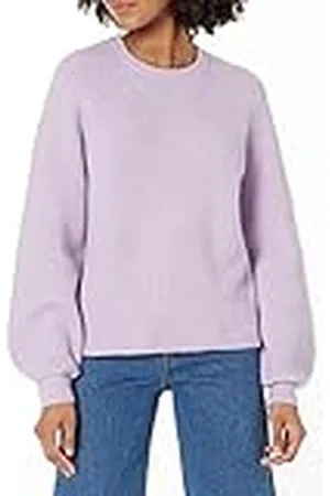 Amazon Dames trui met ronde hals en ribben, , medium