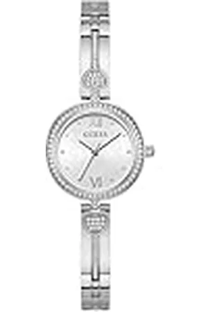 Guess Dames 27mm horloge - rose gouden toon G-Link witte wijzerplaat rose gouden toon kast, , Klassiek