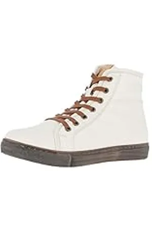 Andrea Conti High Top sneakers voor dames, crèmewit/brandeblauw, 38 EU, , 38 EU