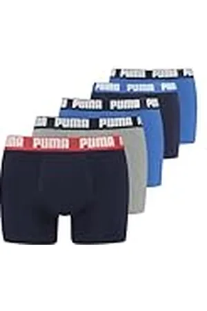 PUMA Herenboxershort ondergoed (set van 5), blauw/grijs, XXL
