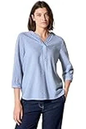 CECIL TOS Seersucker Splitneck Blouse, , S