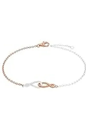 Amor Armband 925 Sterling Zilveren Dames Armsieraden, Met Zirkonia Synth., 19+2 cm, Bicolour, Infinity, Wordt Geleverd In Geschenkverpakking, 9271276