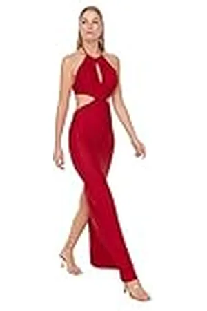 Trendyol Avond- & Prom Jurk - Bordeaux - Feest, , 64