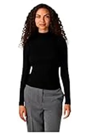 Y.A.S Woola Ls High Neck Top Noos Damestrui