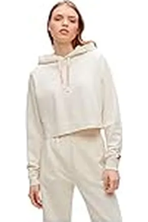 HUGO BOSS Dimalaya Sweatshirt voor dames, van katoen-terry in croppedlengte met love-logo