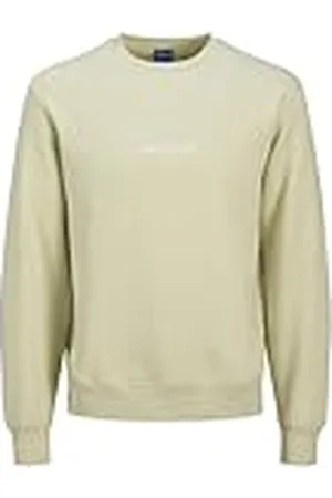 JACK & JONES JACK&JONES Sweater Zachte Longsleeve Trui met 3D Print Losvallende Ronde hals JORVESTERBRO, Colour:Yellow, Size:L