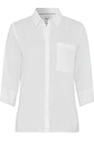 Brax Style Vicki blouse van linnen met verborgen knoopsluiting, , 36