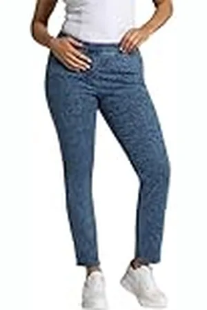Ulla Popken Dames jeggings met paisley-print, Sienna