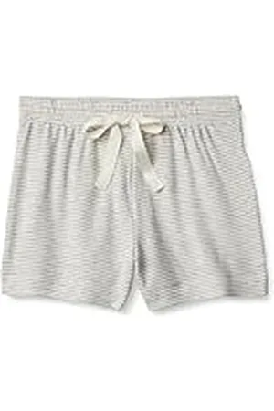 Amazon Lichtgewicht lounge badstof pyjama voor dames, grijs gemêleerde strepen, S