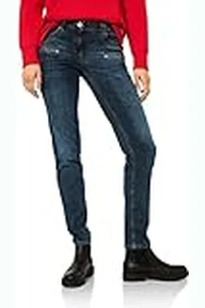 CECIL Dames B375843 jeansbroek los, donkerblauw used wash, W25/L32, , 25W x 32L