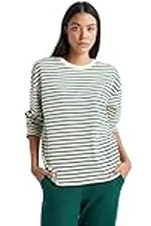 DeFacto Damesshirt met lange mouwen, regular fit, ronde hals, , XL