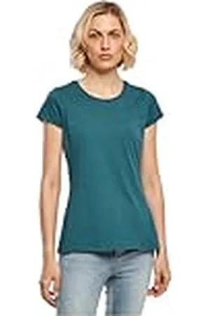 Build Your Brand Basic T-shirt voor dames, korte mouwen, ronde hals, van katoen, verkrijgbaar in vele kleuren, maten XS-5XL, , 4XL