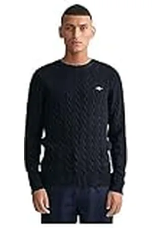 GANT Cotton Cable C-neck Pullover trui heren, , 3XL