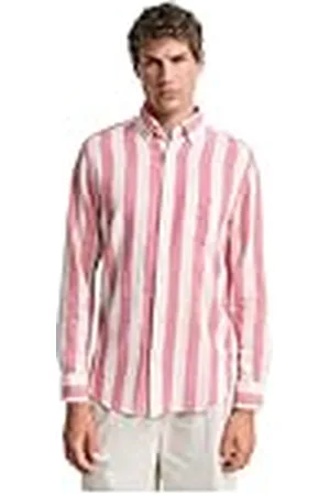 GANT REG COTTON LINEN BOLD STRIPE SHIRT, , M