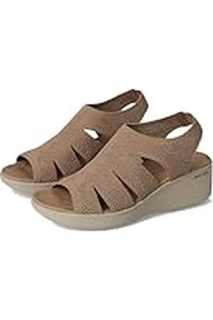 Skechers Pier-lite-Memory Maker damessandaal met sleehak, Mokka, 39 EU